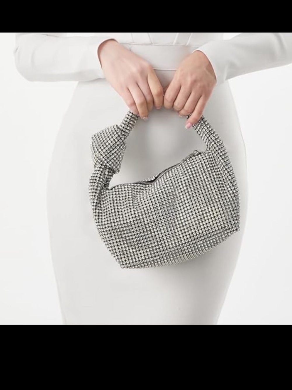 NWT Bling Glitter Knotted Handbag